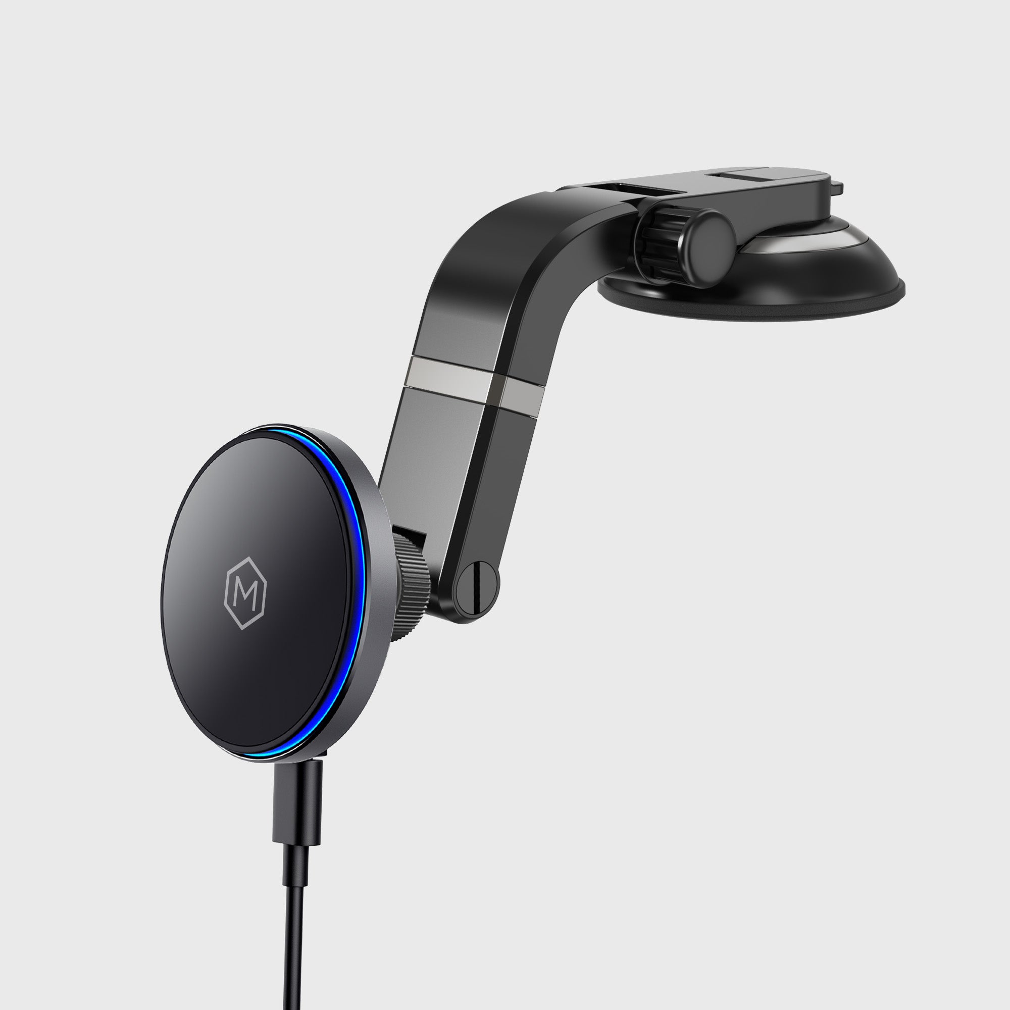 Mag Switch Qi2 Wireless Charger Multi-Angle Suction Car Mount for iPhone and Android