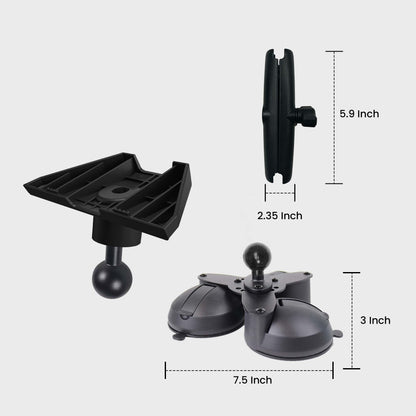 Triple Suction Cup Mount For Starlink Mini