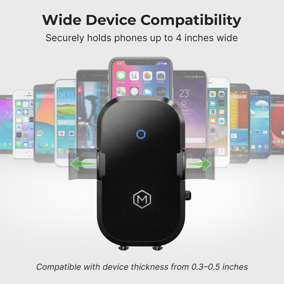 Auto Scan Fast Wireless Car Charger Mount For Vent & Dash