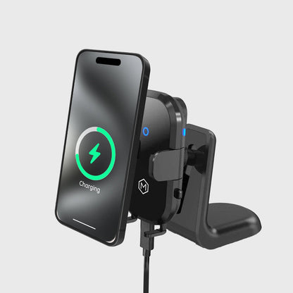 Auto Scan Fast Wireless Car Charger Mount For Vent & Dash
