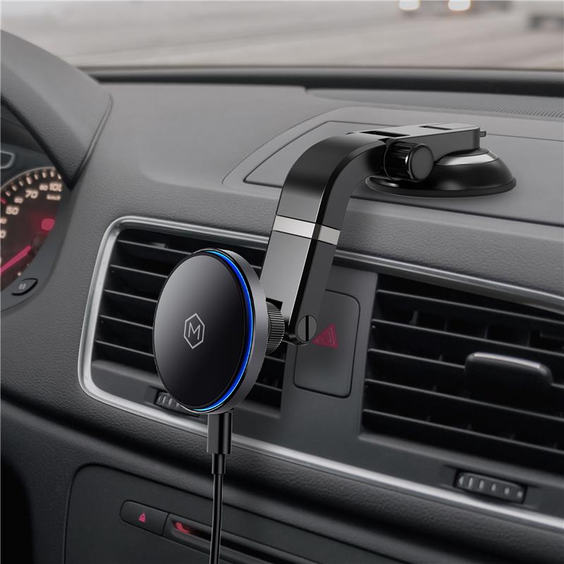 Mag Switch Qi2 Wireless Charger – Multi-Angle Suction Cup MagSafe-Compatible Mount
