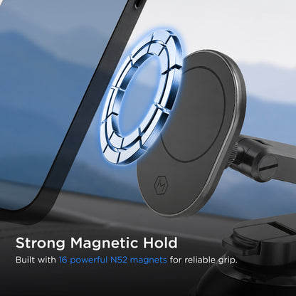 MagSafe Suction Cup Car Phone Mount Multi-Angle Adjustable Holder for iPhone and Android