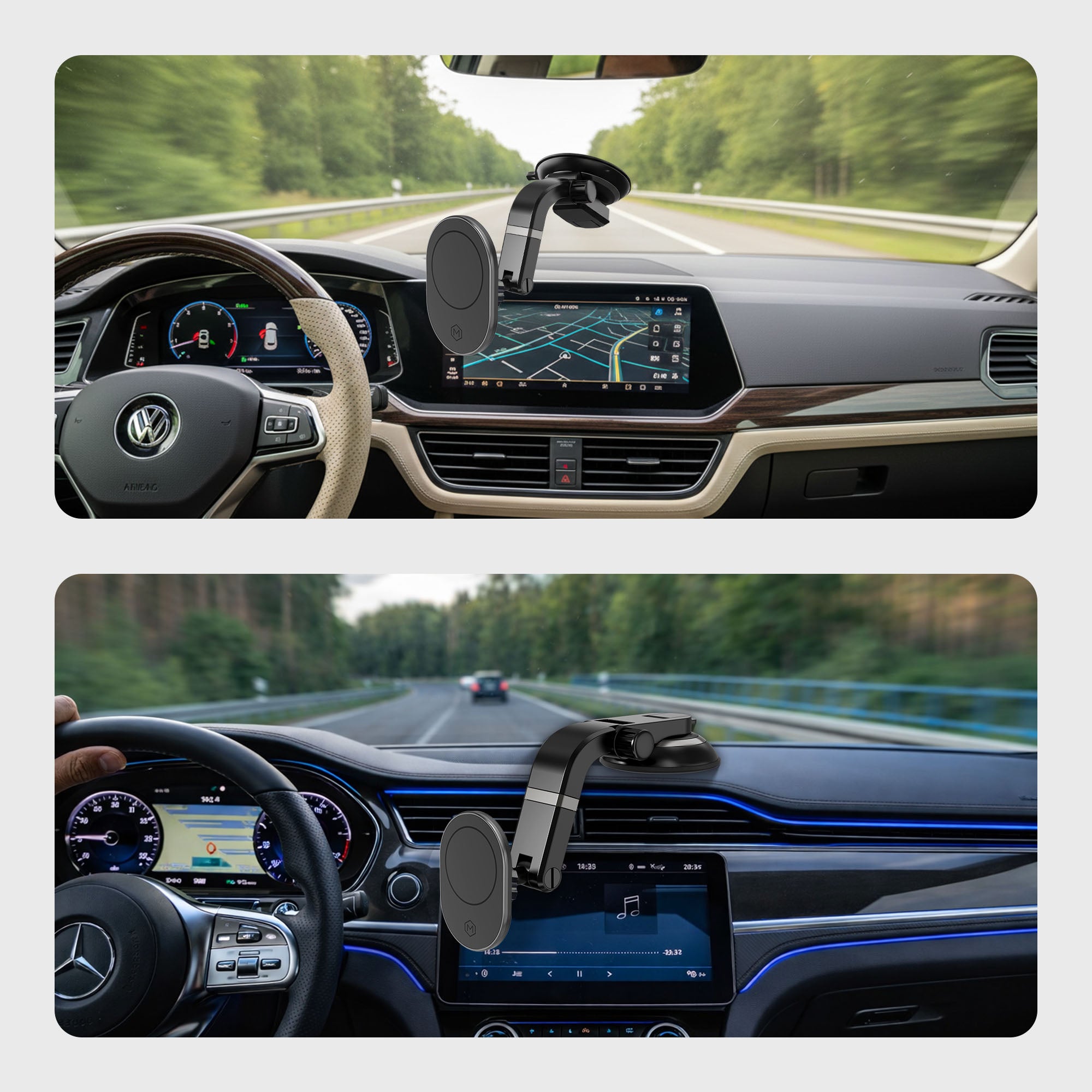 Magsafe Magnetic Mount with Multi-Angle Adjustable Suction Cup