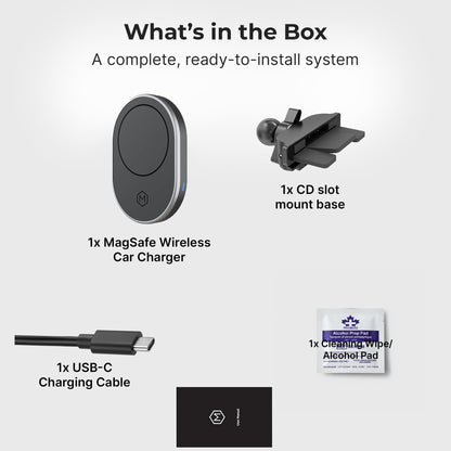 MagSafe Wireless CD Phone Mount Car Charger 2.0