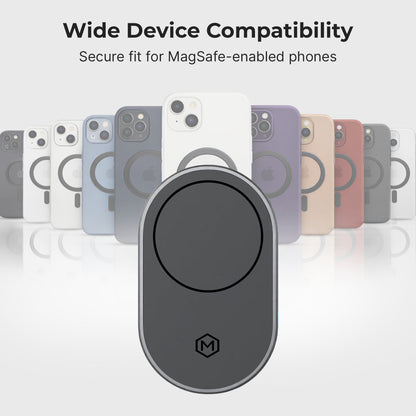 MagSafe Wireless Car Charger with Multi-Angle Adjustable Suction Cup