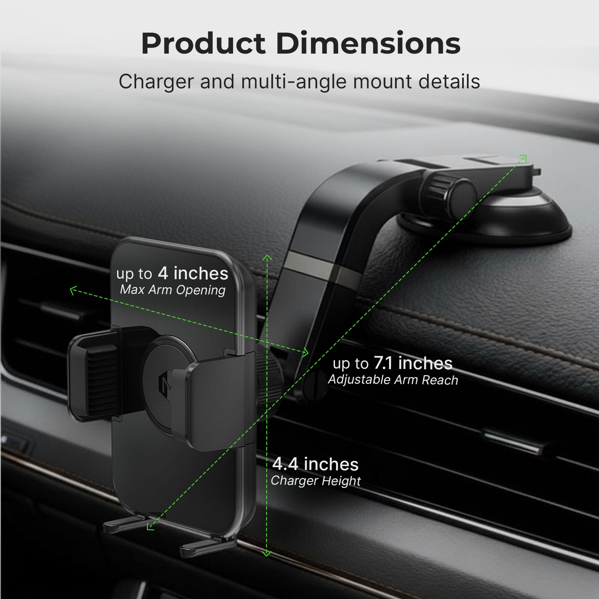 One Touch Cradle Mount with Multi-Angle Adjustable Suction Cup