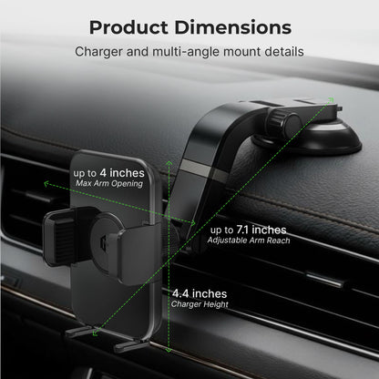 One Touch Cradle Mount with Multi-Angle Adjustable Suction Cup