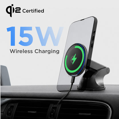 MagSwitch Qi2 Wireless Charger Telescopic Suction Phone Mount for iPhone and Android