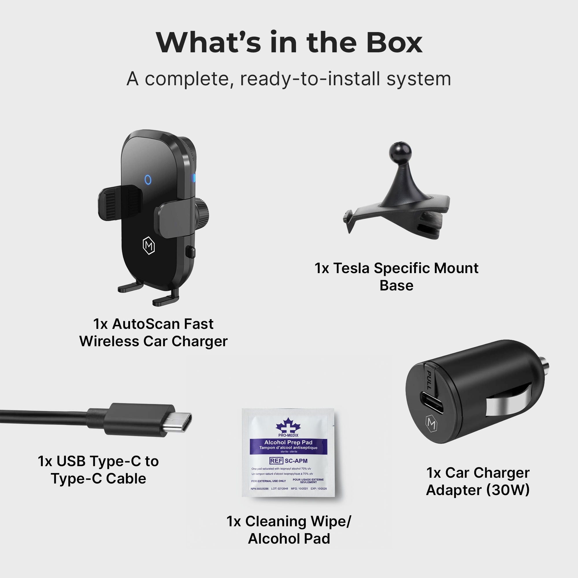 Auto Scan Tesla Wireless Car Charger Mount For Model 3 and Y