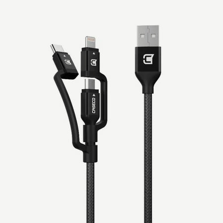 3-in-1 Universal Rugged Braided Cable 2 Meters - Charge/Sync Cables | Mighty Mount (USB phone charger port)