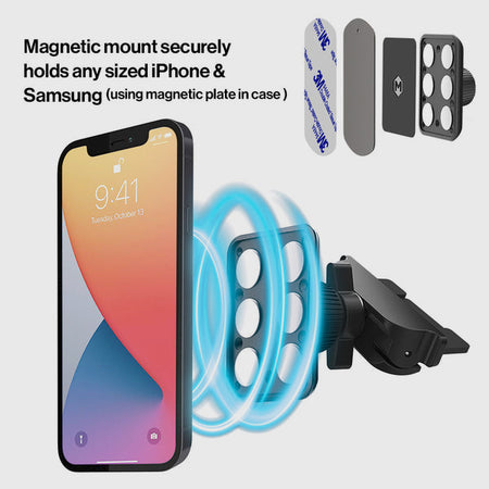 Simpl Touch 2.0 - Magnetic CD Phone Mount - Car Mount| Mighty Mount (Magnetic mount securely holds any sized iPhone & Samsung)