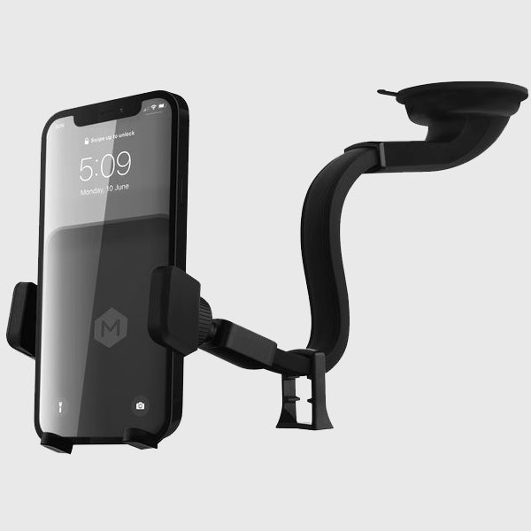 Flexible Gooseneck Car Dash and Windshield Mount - Car Mount | The Mighty Mount (flexible magnetic windshield mount)