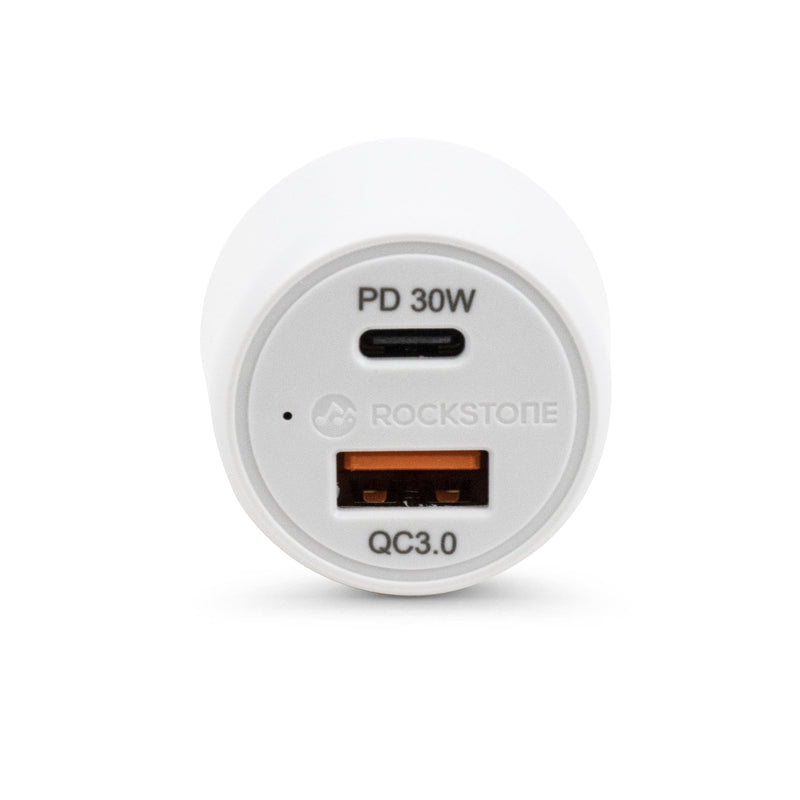 PD Dual Port Car Charger - PD 30W + Qualcomm 3.0 USB